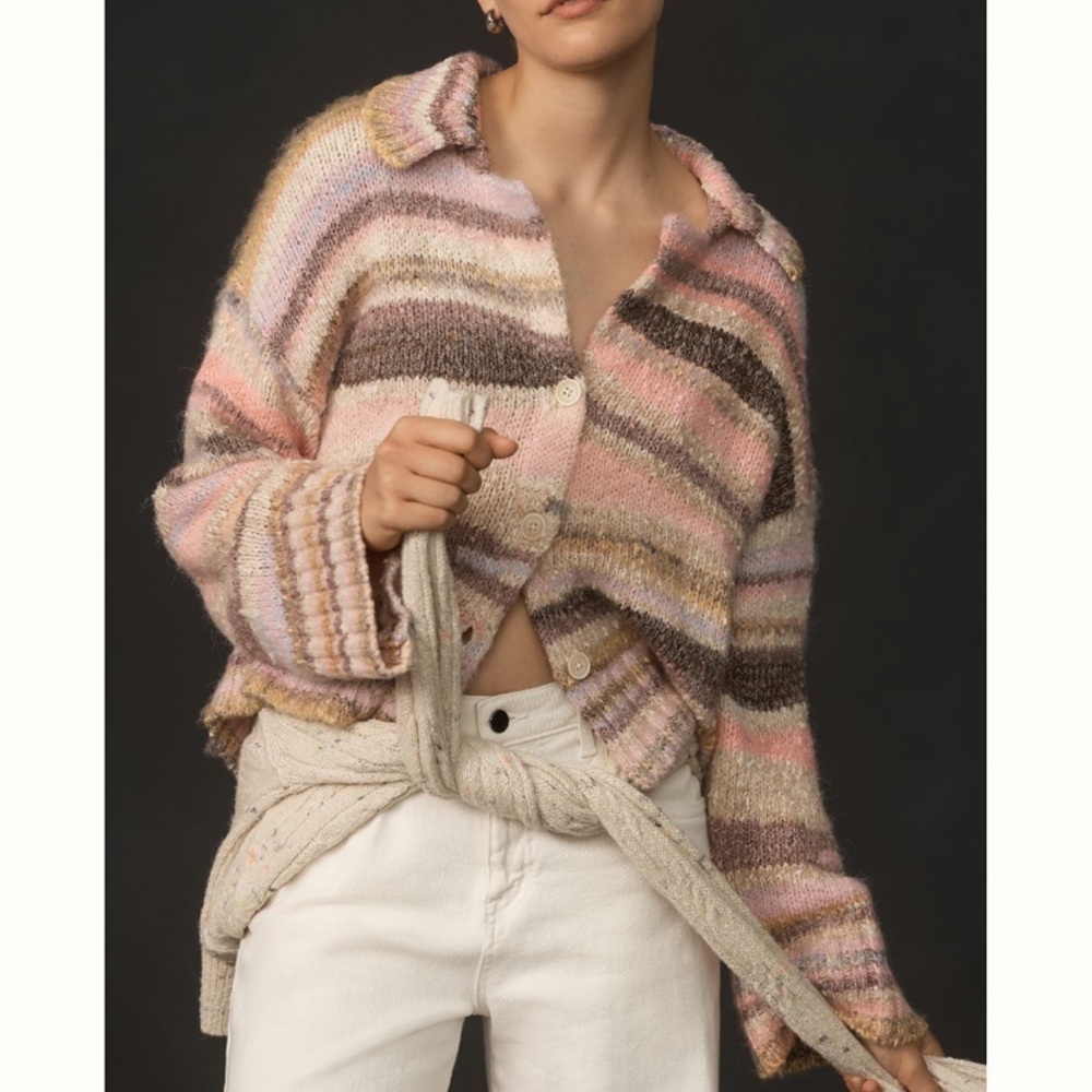 Pilcro Northern Lights Button Front Cardigan Sweater